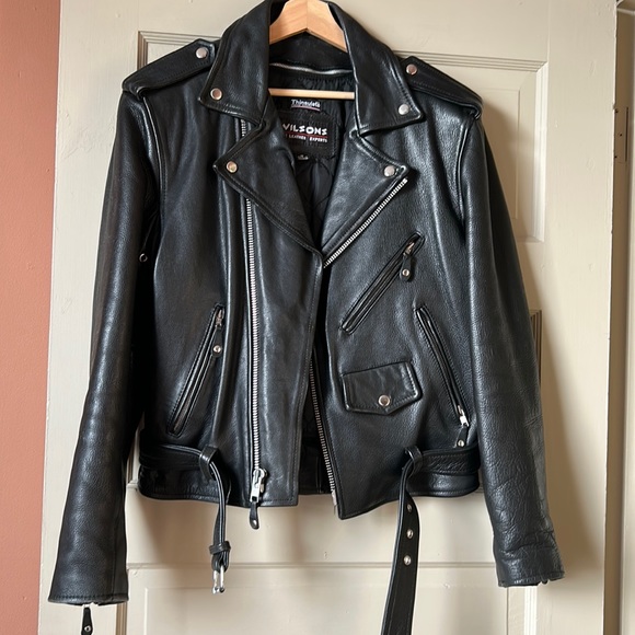 Wilsons Leather Other - Vintage Wilson’s Leather Black Moto Jacket with Thinsulate lining - small